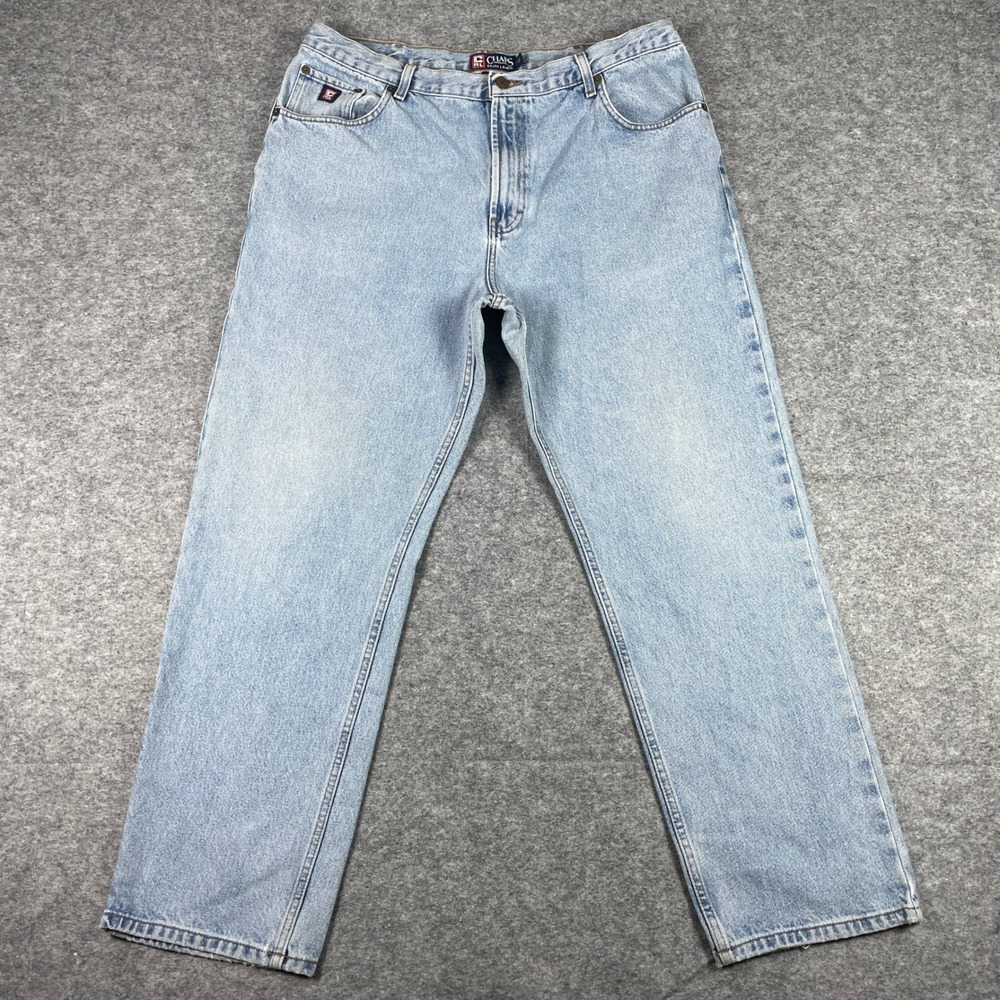 VTG Chaps Ralph Lauren Jeans Men 40x30 (Fits 35x29) Blue Stone Wash Straight 90s